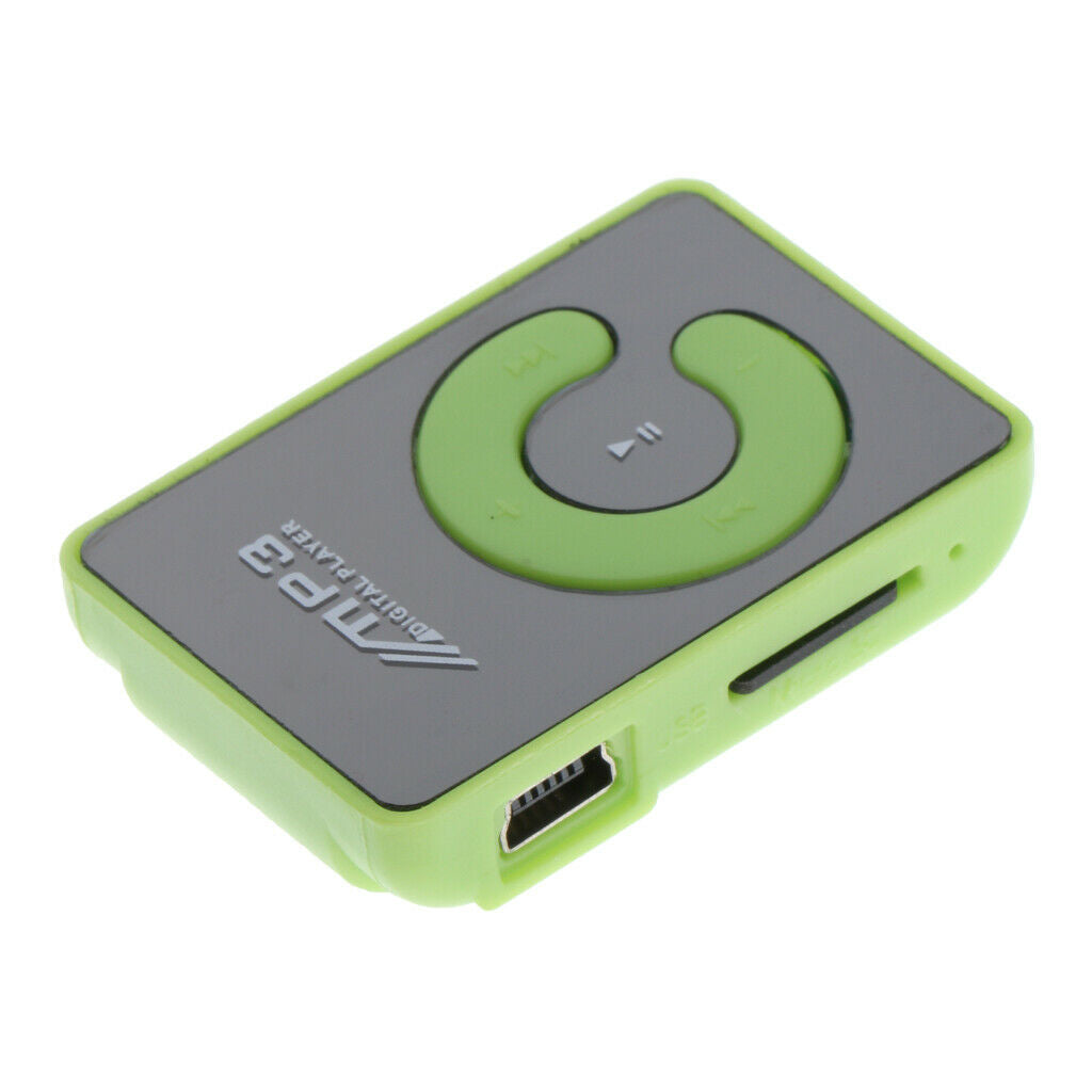 Mirror Clip USB MP3 Music Player Supports 16GB  TF For Outdoor Gifts