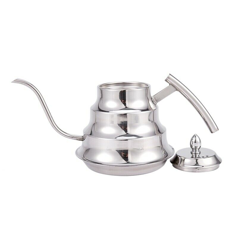 Kitchen Coffee Pot Stainless Steel Coffee Drip Kettle Tea Pot, 1.2L Fine MouthM2