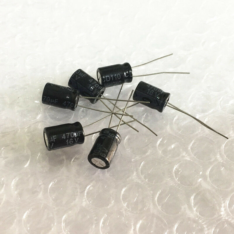 60pcs 12 Values 1uF-470uF Assorted Electrolytic Capacitor Assortment Kit Radial
