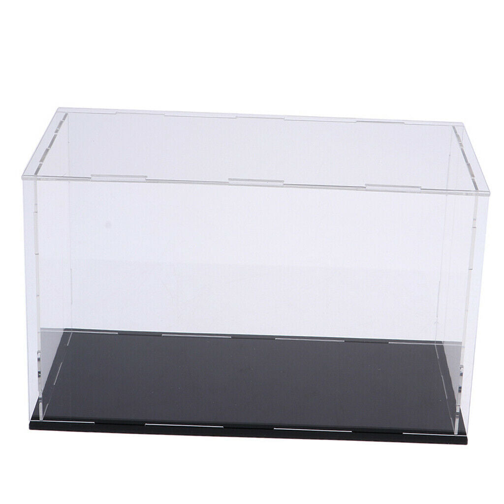 Transparent Acrylic Display Case Tray Dustproof Storage Show Box 24x12x15cm