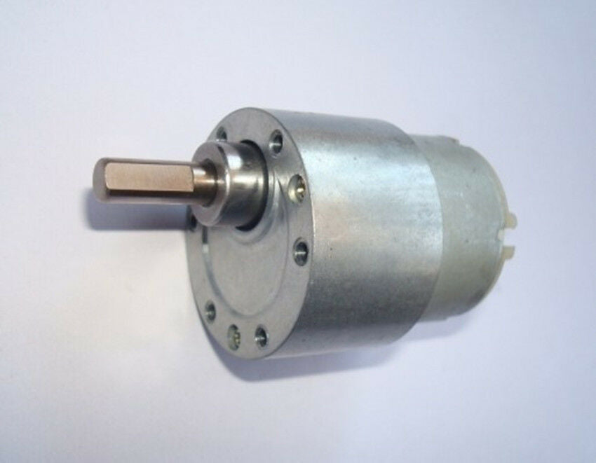 37GB-500 DC 12V 15RPM 2 Terminals Speed Reducer Electric Geared Motor DIY