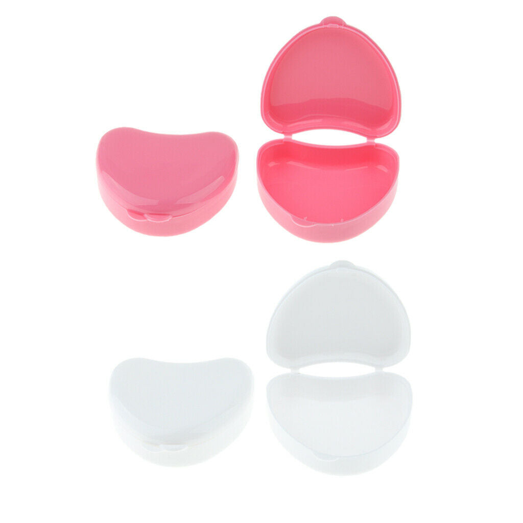 Mouth Guard Case Orthodontic Retainer Box Denture Storage Box Container--4 Pack