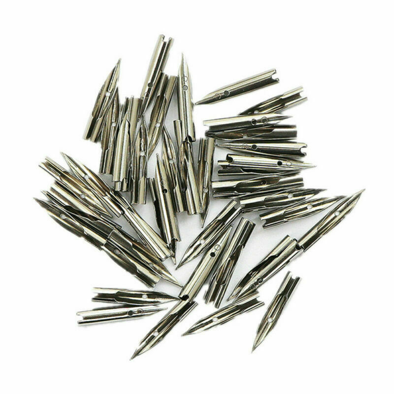 10X 0.38mm Universal Fountain Pen Point Fine Nibs Alloy Replacement Accessories