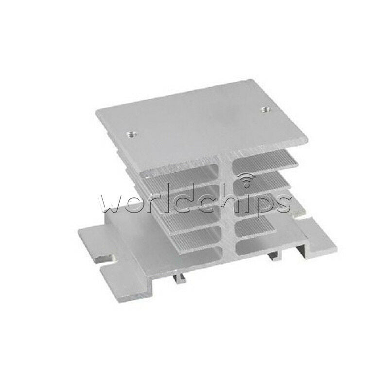 2PCS 10A-40A Aluminum Heat Sink for Solid State Relay SSR Small Heat Dissipation