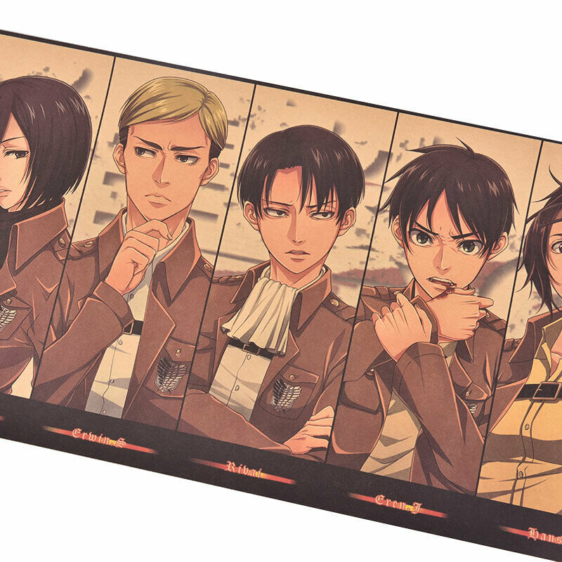 Character Collection Poster Cartoon Anime Kraft Paper Wall Stick.l8