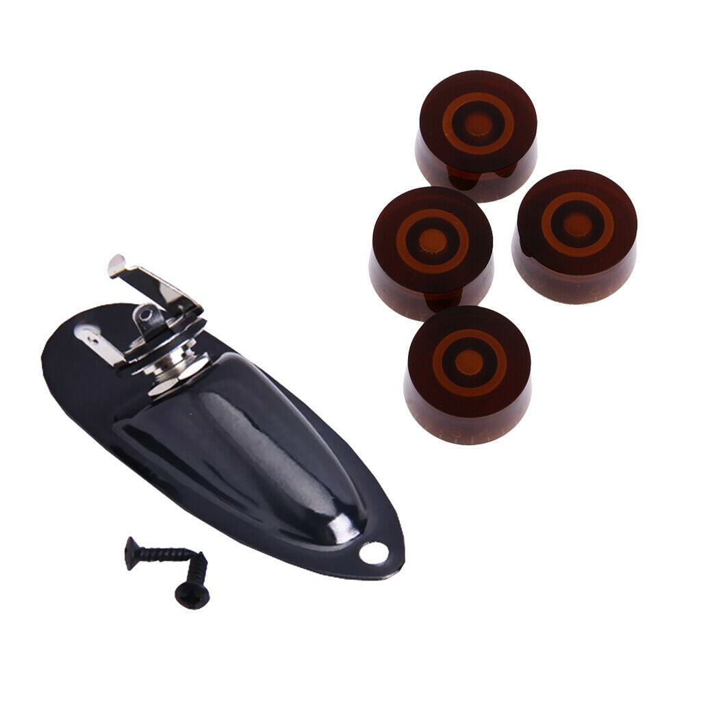 1 Set Guitar Speed Control Knobs+6.35mm Output Input Jack For LP Guitar