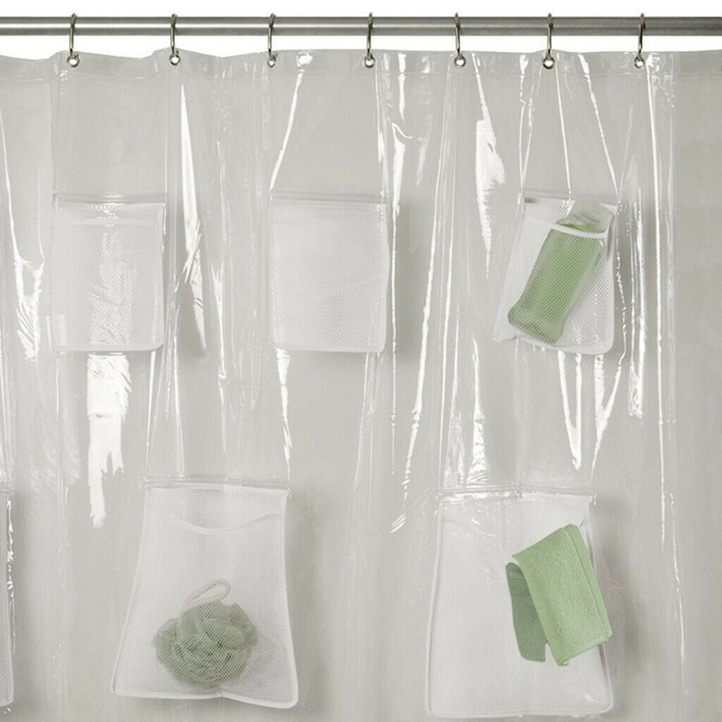 Waterproof Shower Curtain w/ Metal Grommets Water Repellent for Hotel Home