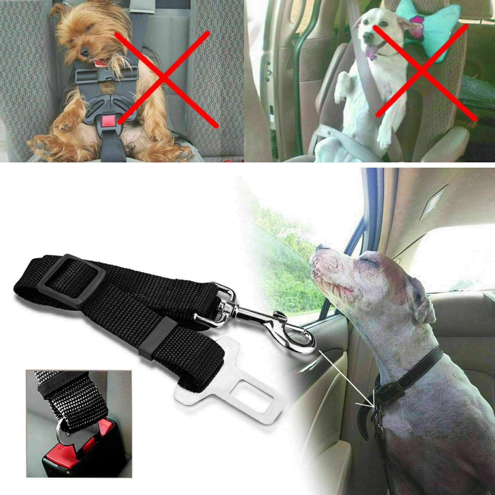 Pet Dog Cat Safety Seatbelt Car Vehicle Adjustable Seat Belt Harness Lead.l8