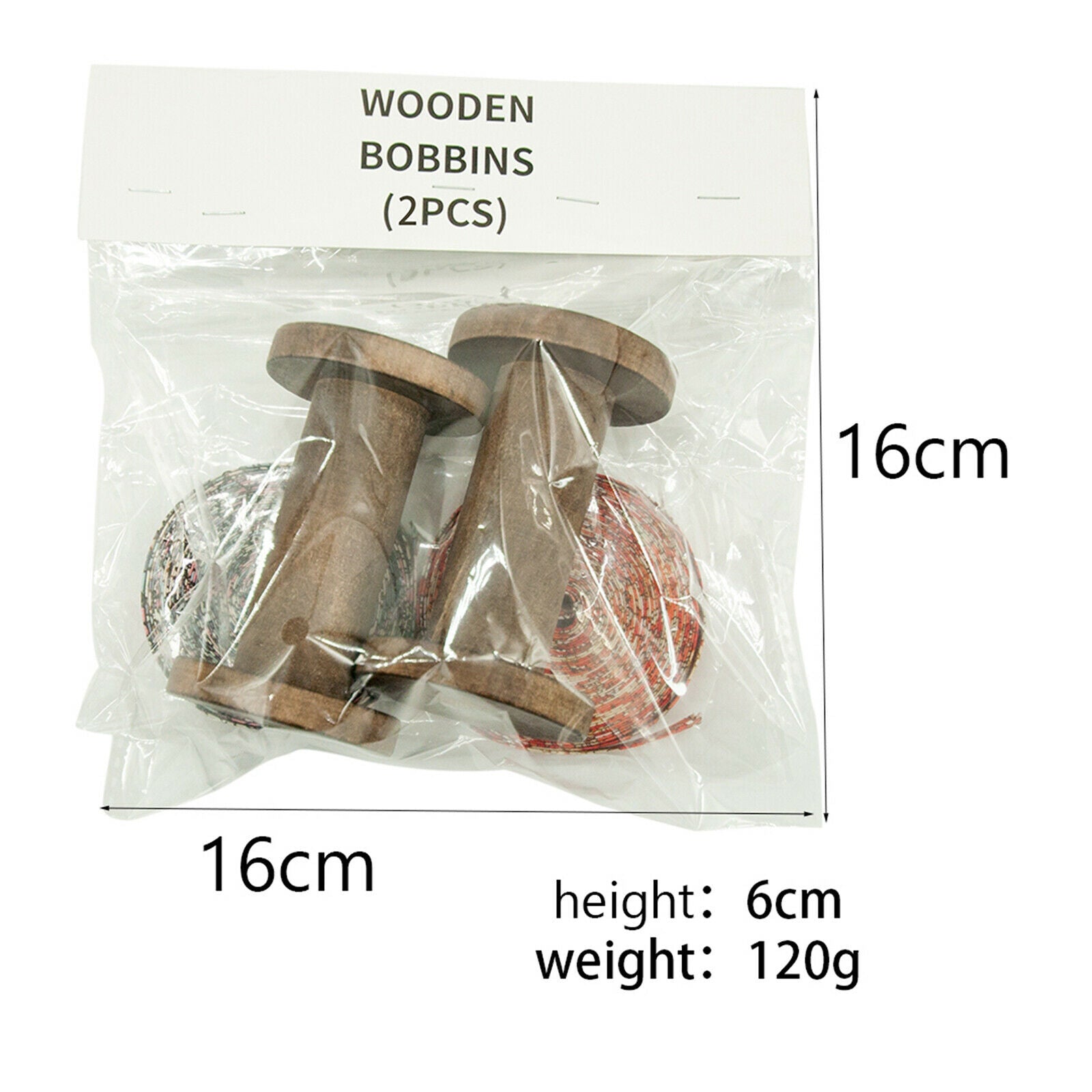 2 Pcs Wooden Bobbins Thread Spools Sewing Trims Yarn Wire Crafts Winding