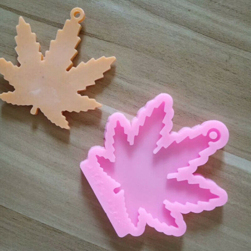 Maple leaf Leave Silicone Shape keychain Mould for Epoxy Jewelry DIY Craf.l8