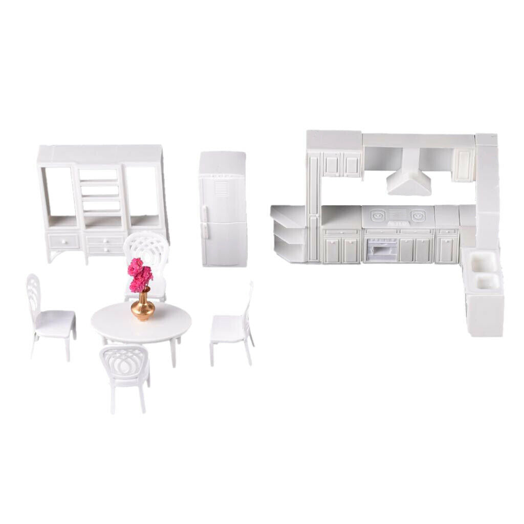 1/25 Scale White Kitchen Furniture Set, Display Designs By