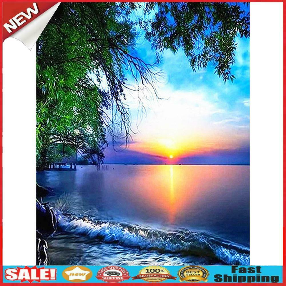 Full Square Drill Mosaic DIY Sunrise 5D Diamond Painting Poster Art Home Decor @