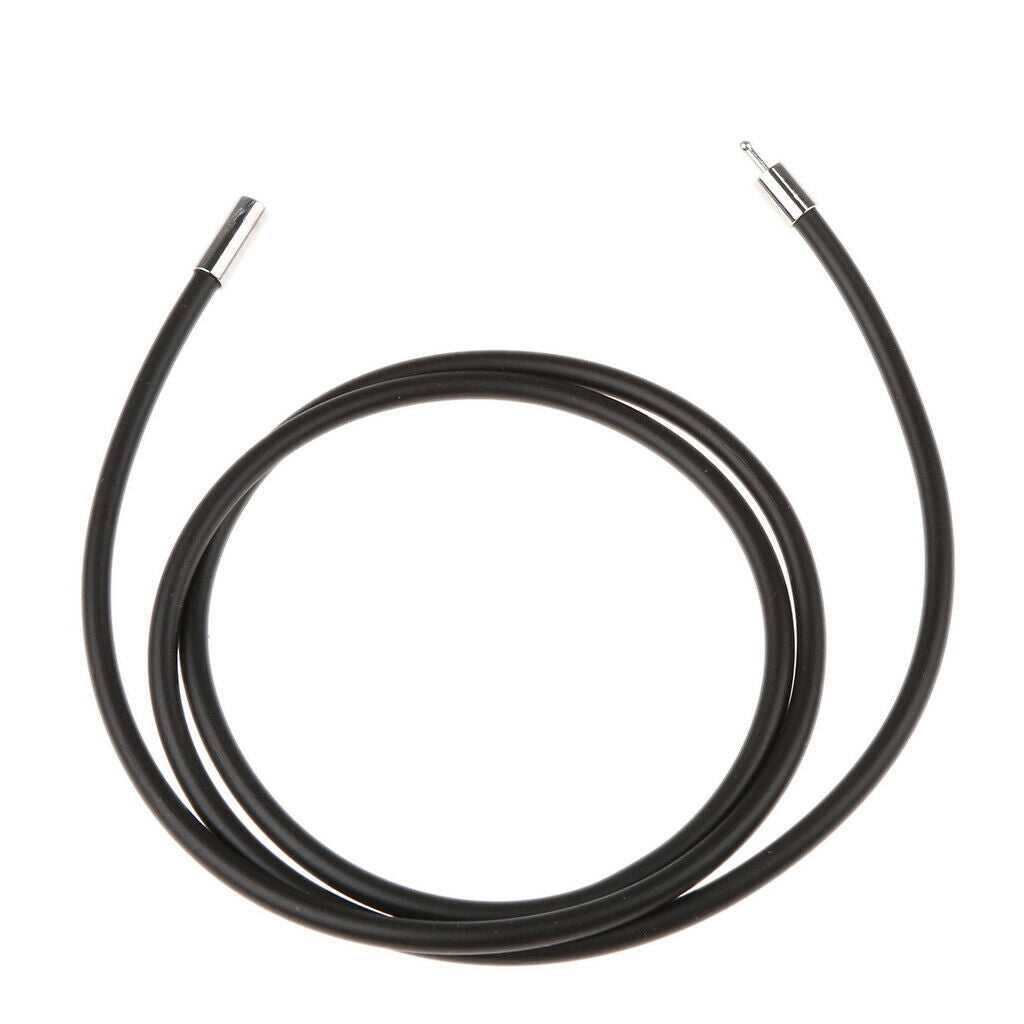 3x Black Rubber Cord Choker Stainless Steel Clasp Lady Findings 20-24''