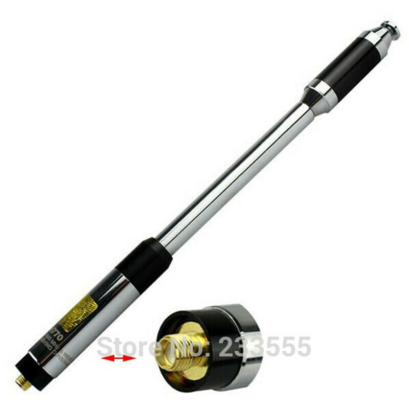 RH770 Dual Band 144/430MHz High Gain SMA-F Telescopic Handheld Radio Antenna