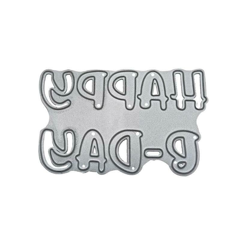 Happy B Day Lettering Carbon Steel Cutting Dies DIY Scrapbooking Photo Album