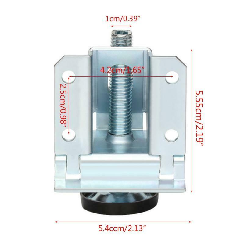 4xStainless Steel Wardrobe Leveling Feet for Uneven Ground, Unbalanced Furniture