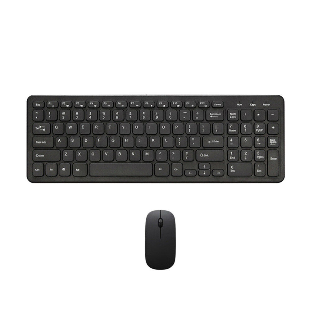 2.4G Wireless Keyboard and Mouse Cordless Set for PC Latptop Desktop Black