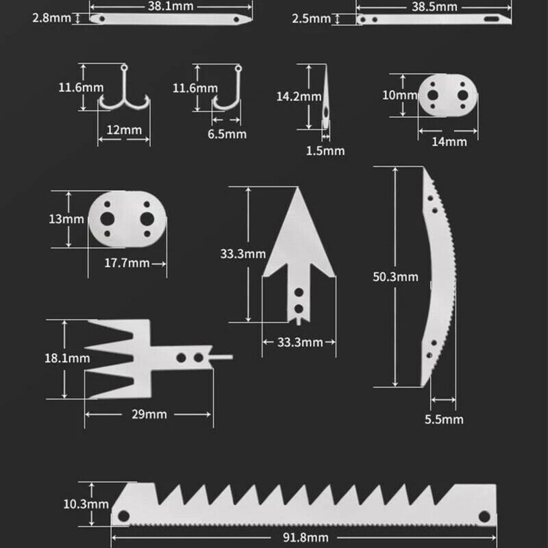 22 In 1 Survival Card-Multi Purpose Pocket Tool Steel Fishing Hunting ToolsFCA