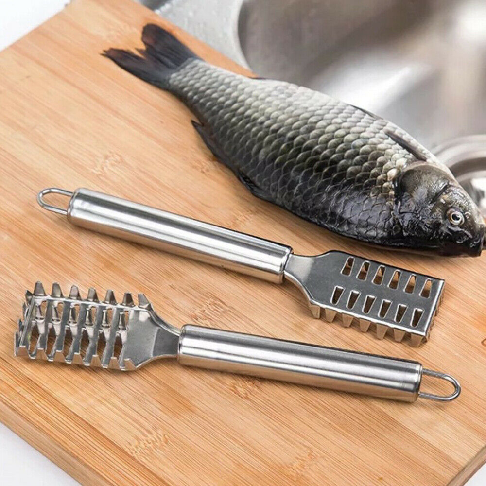 1Pc Stainless Steel Fish Scale Remover Cleaner Scaler Descaler Home Kitchen Tool