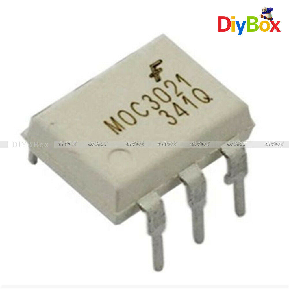 10PCS Fairchild MOC3021 Random-Phase Optoisolators Triac Driver Output DIP 6 IC