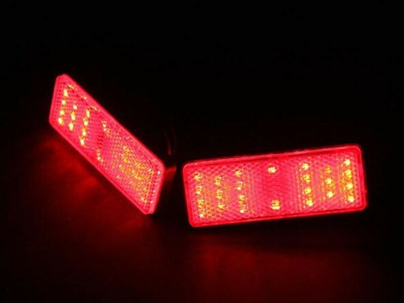 Trailer Truck Bus Light Reflector Rectangle Red Motorcycle Rectangle Reflector