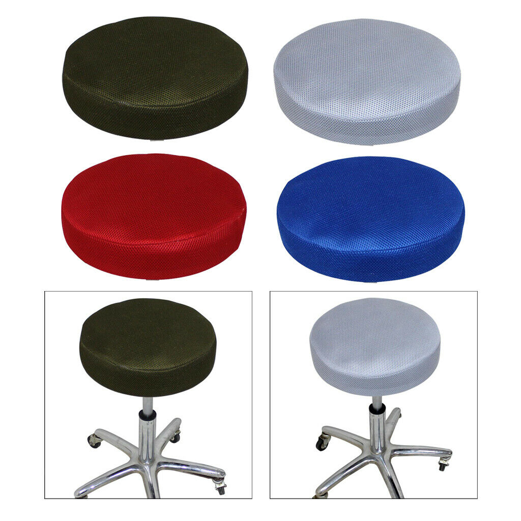 Bar stool cover replacement round chair seat, protective cover 35x35x10cm red