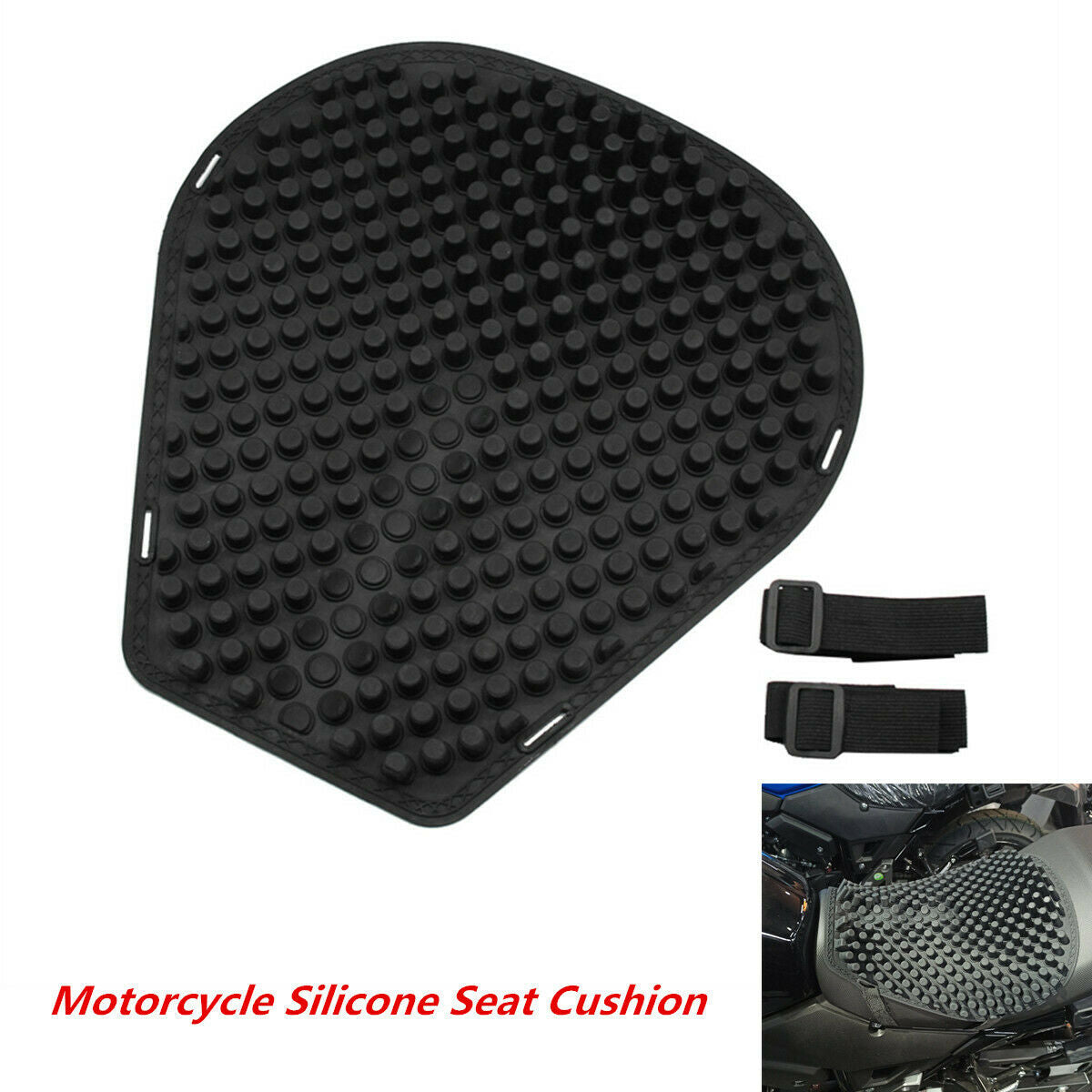 Universal Motorcycle Seat Cushion Pressure Relief Ride Comfort Silicone Seat Pad