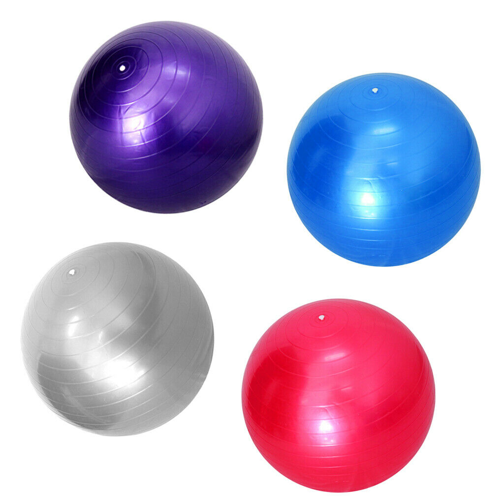 Purple Gym Ball Seat Ball Fitness Yoga Pilates Sports Ball In Door Fitness 45CM