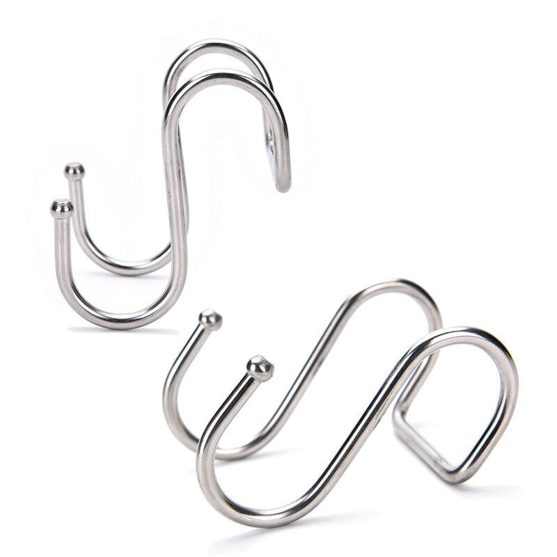 Durable Pro Chef Kitchen Tools Premium S Shaped Double Hooks Stainles.l8