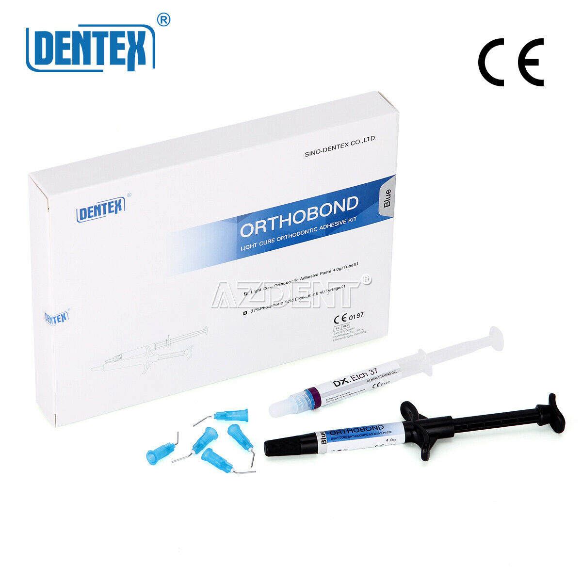 2Kits Dental Orthodontic Light Cure Orthodontic Adhesive Kit Blue Dentex