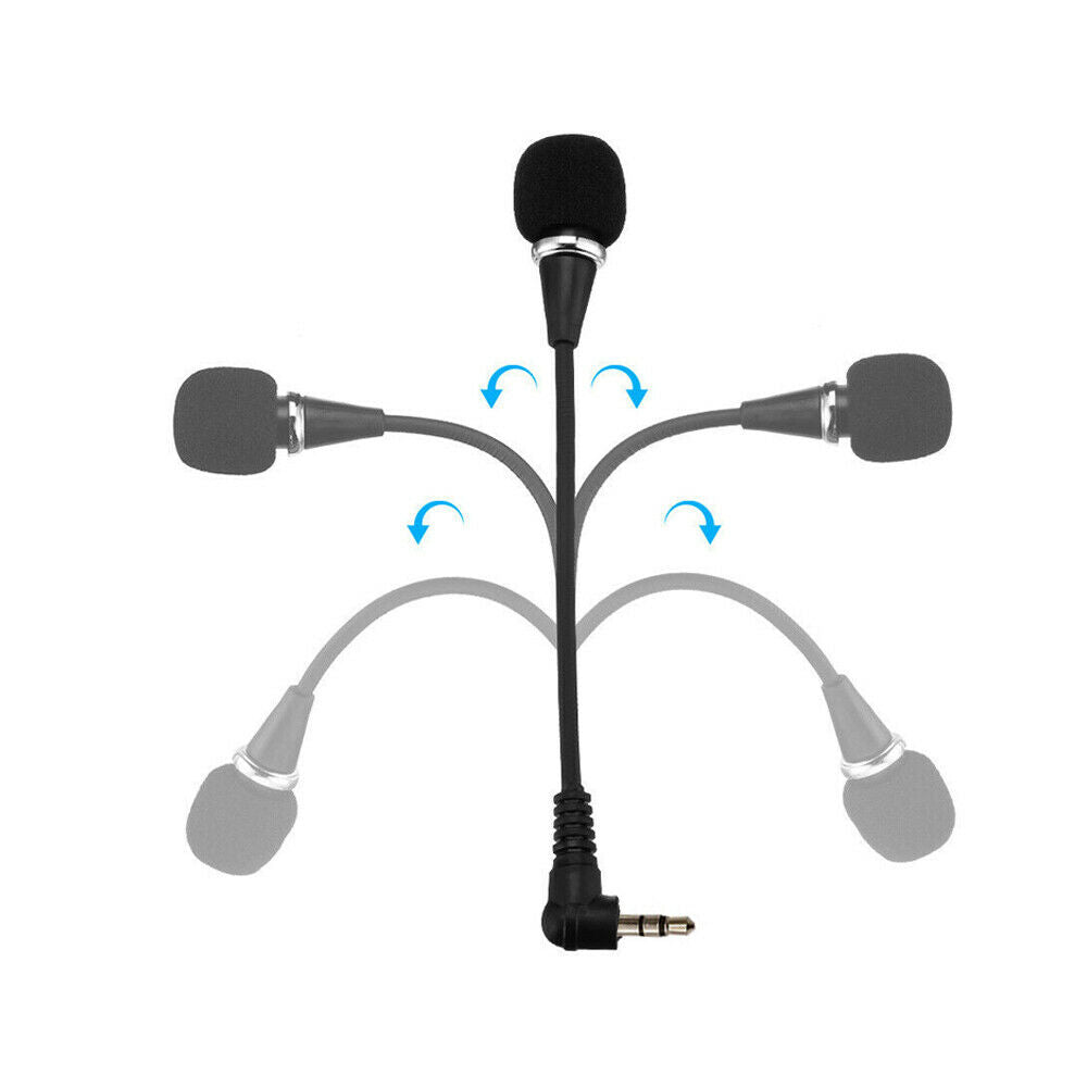 Portable Mini 3.5mm Stereo Mic Audio Microphone For PC Mobile Phone Laptop zj