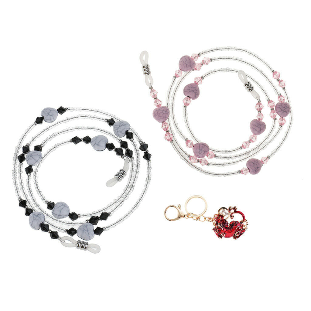 1 Piece Red Pi Xiu Lucky Keychains Keyrings, 2 Pieces Sunglass Neck Strap