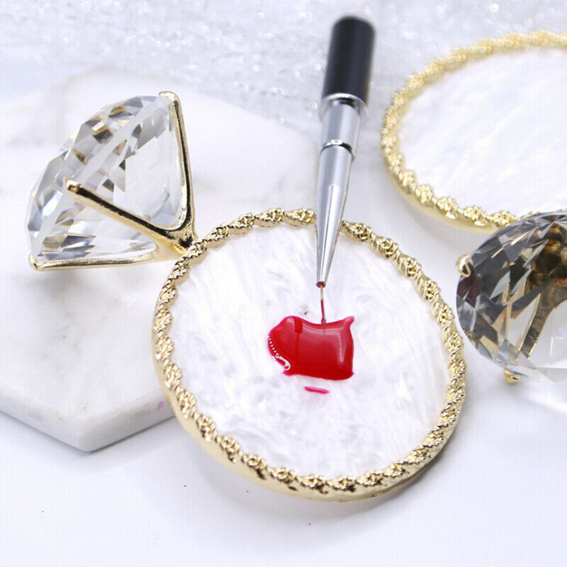 Diamond False Nail Art Plate Tips Display Stand Nail Polish Gel Manicure S x Tt