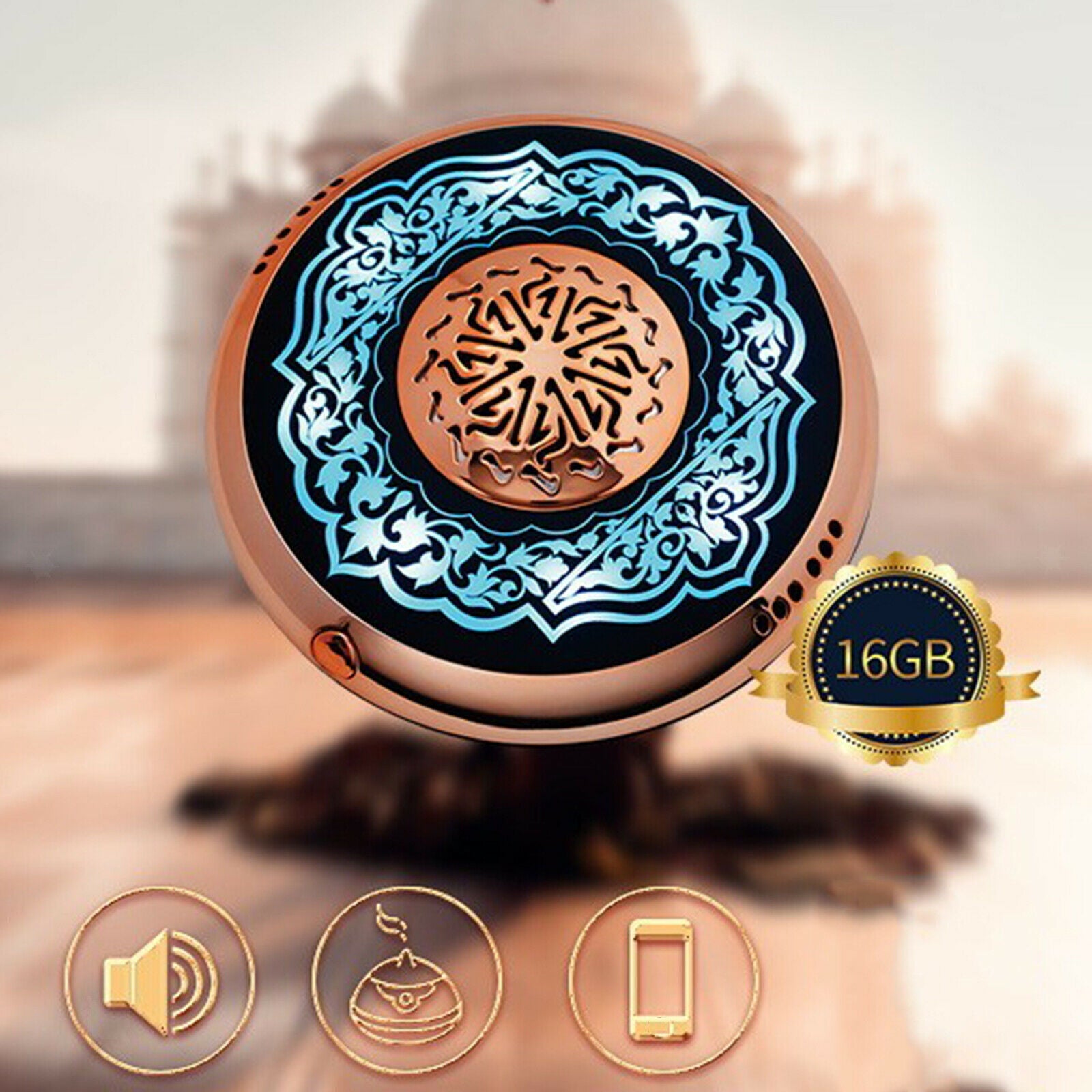 Portable Bluetooth Quran Speaker Aromatherapy Table Bedside Lamp with Remote