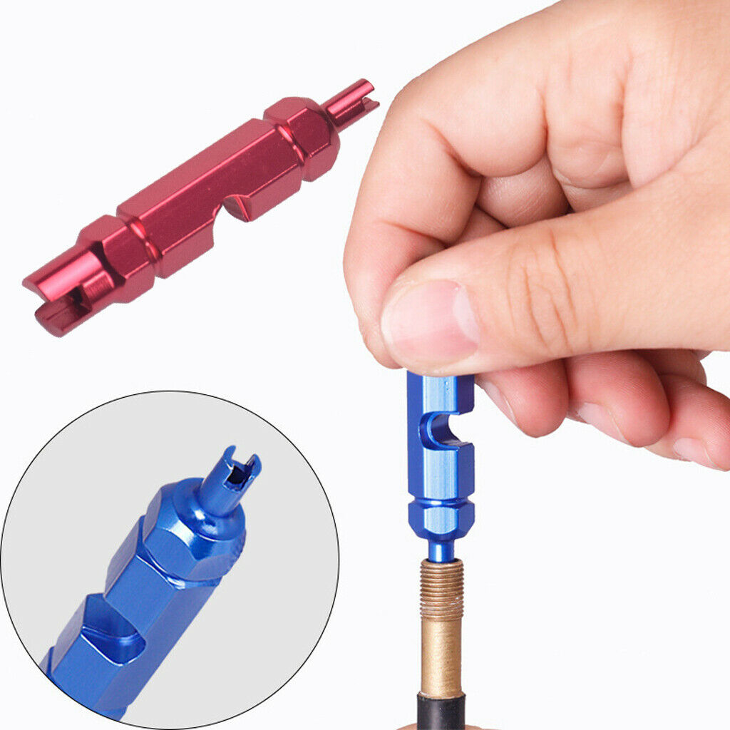 New Aluminum Alloy Valve Core Remover Wrench Road Bike Bicycle Durable Red