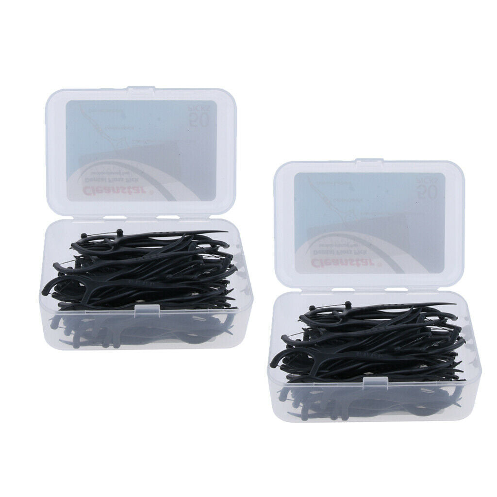 100pcs Floss Flosser Picks Toothpicks Sticks