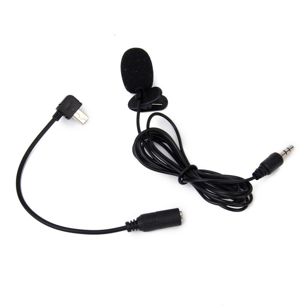 3.5mm Mini Clip-on Microphone Mic Motorcycle Bike For Gopro Hero3/3+/4