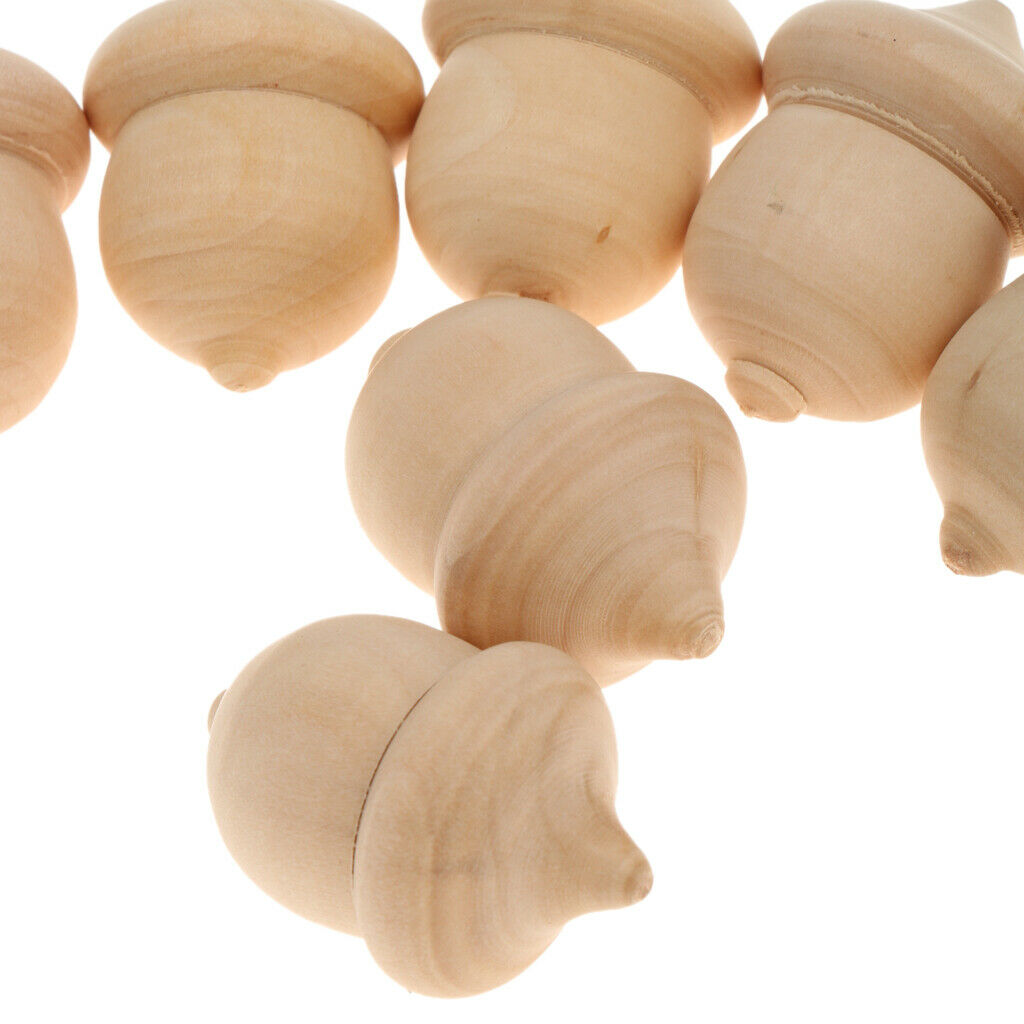 10pcs Unpainted Acorns Charms Wedding Party Hanging Ornaments DIY 40x25mm