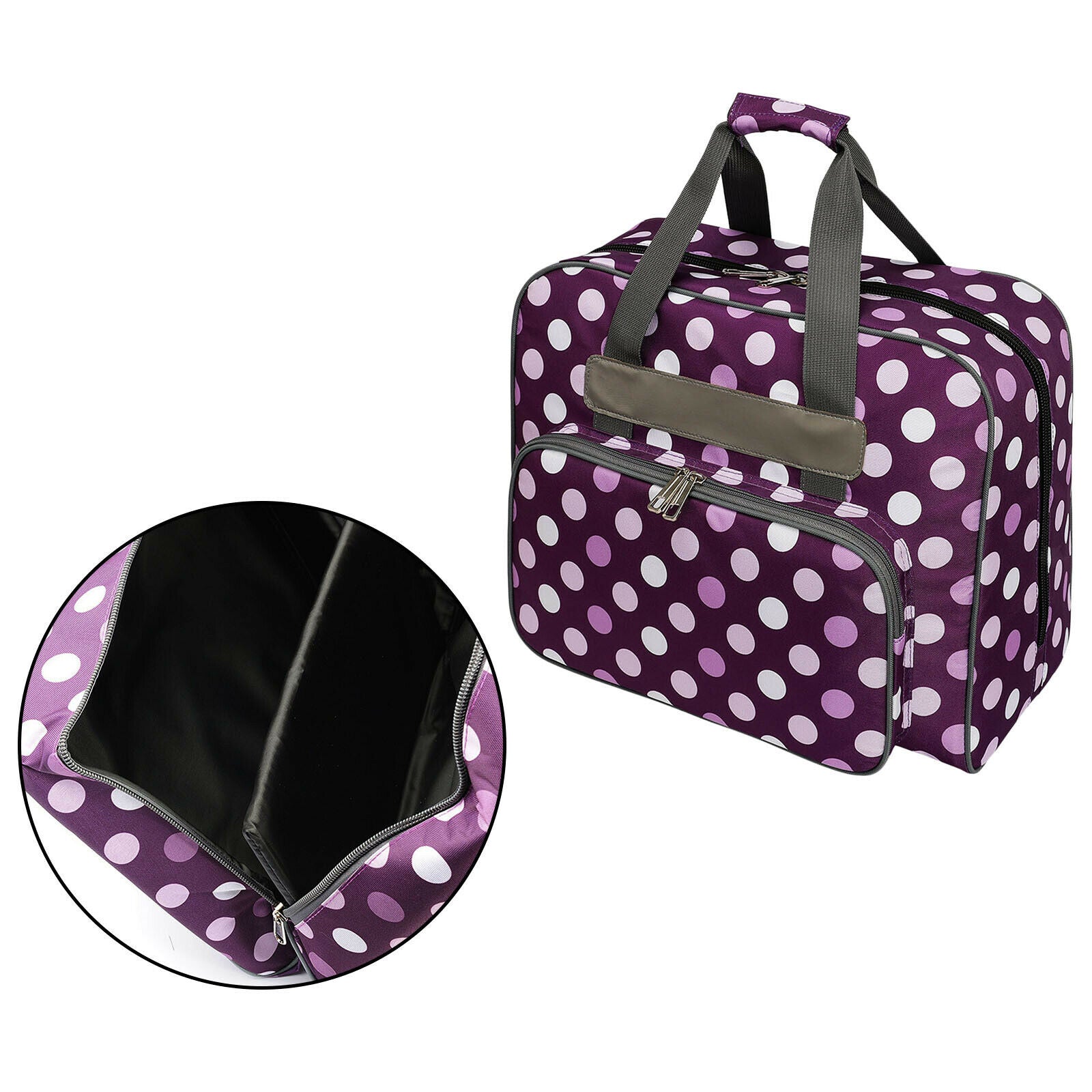 Polka Dot Large Capacity Sewing Machine Bag Travel Portable Storage Handbag