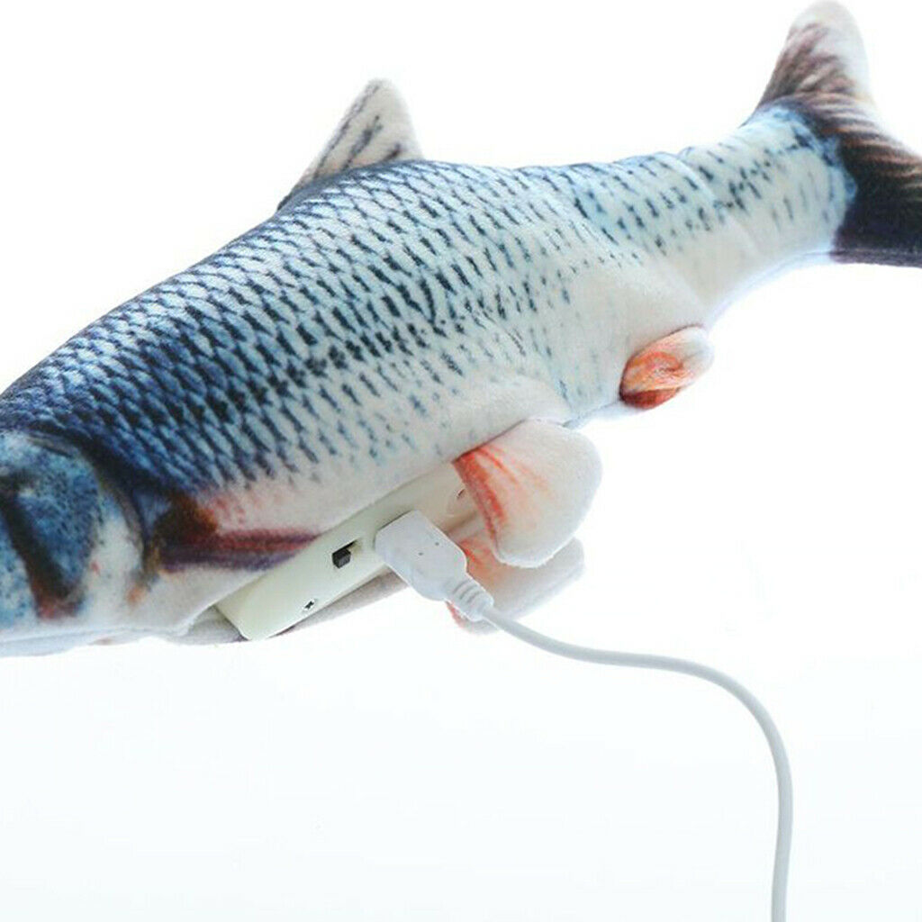 2Pcs Cat â€‹Artificial Moving Fish Toys Funny Realistic Cat Chew Kicker Toys
