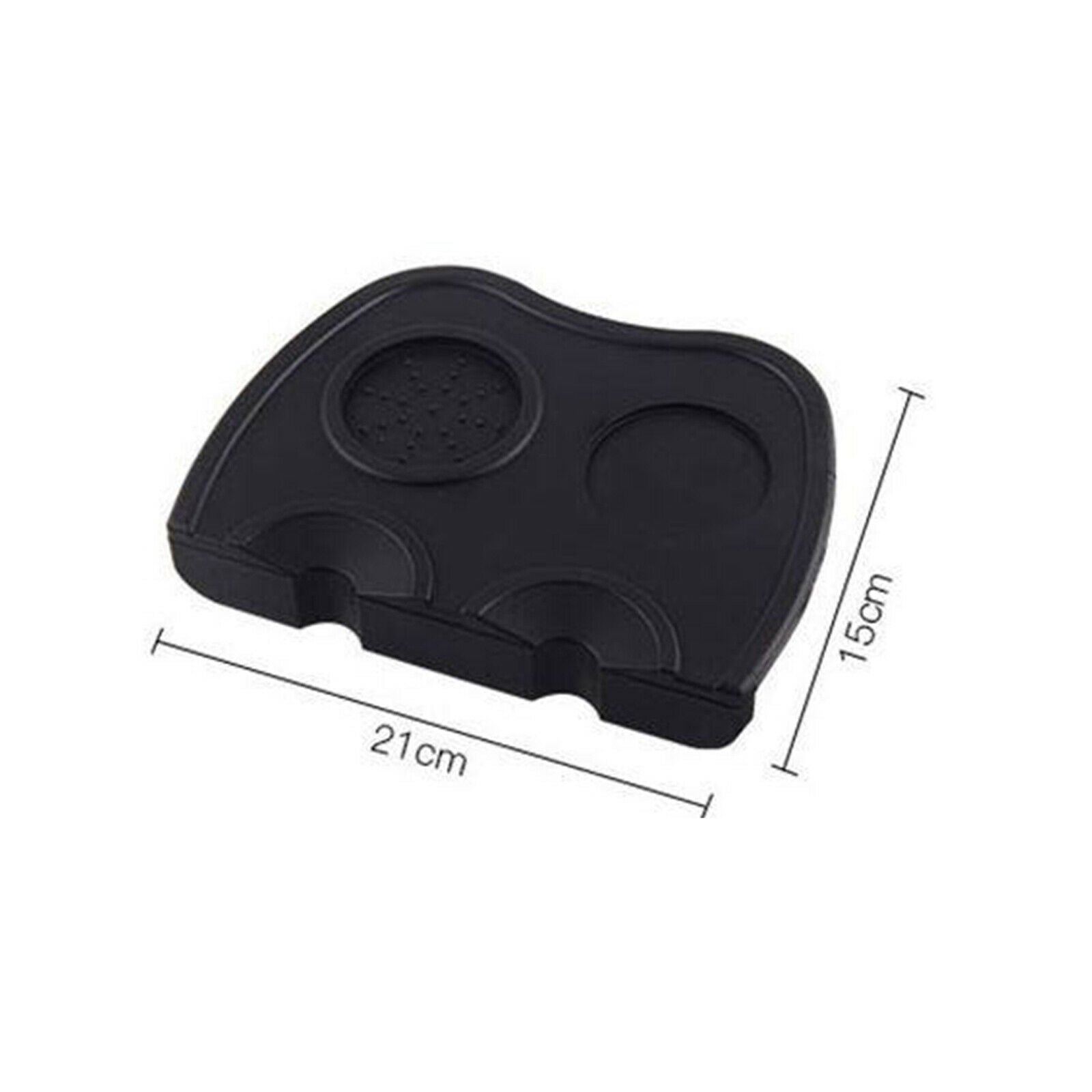 Coffee Anti-slip Mat Espresso Tamping Holder Pad Coffee Grind Silicone Mat Black