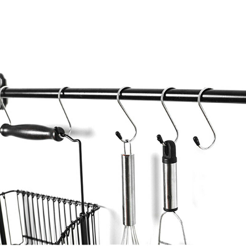 4pcs/lot  Metal S Shaped Hooks Bathroom Kitchen Hooks Stainless Steel Hoo.l8