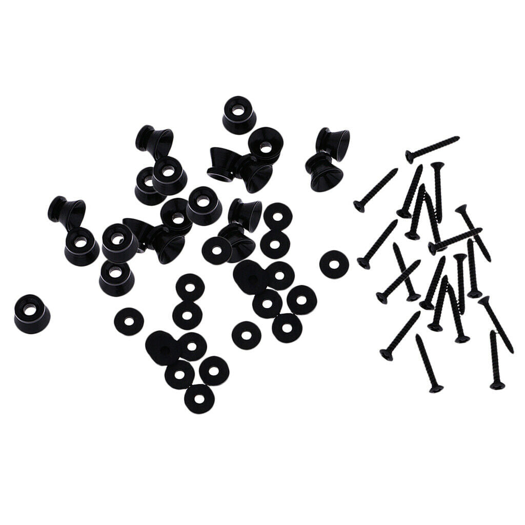 Electric Guitar Strap Locks Button Pins W/ Screw For Ukulele Bass Part 20Pcs