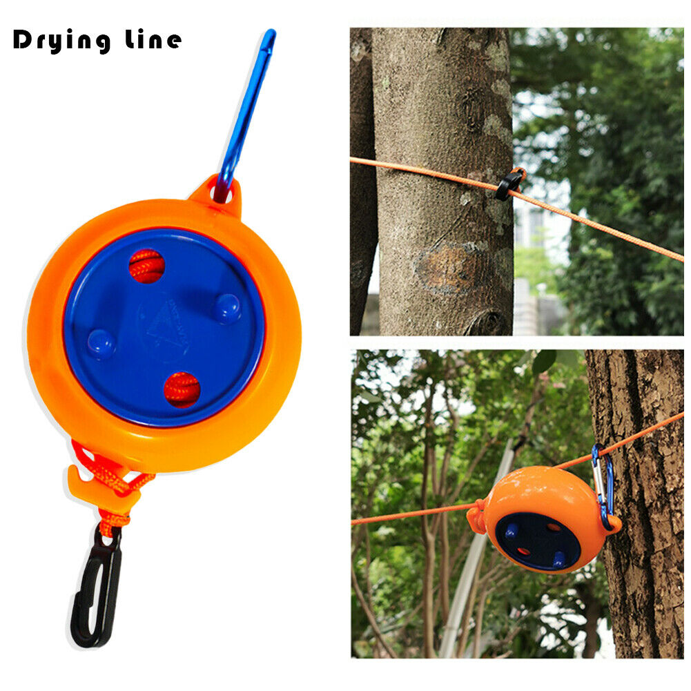 Retractable Clothesline Indoor Outdoor Travel Portable Windproof Lanyard @