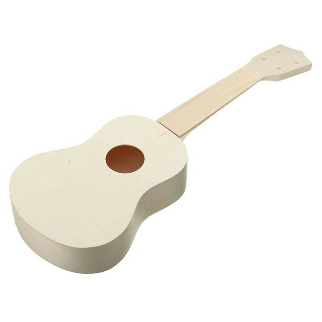 DIY 21 Inch Ukulele Kit Rosewood Fingerboard & Bridge Hawaii Guitar Unfinished