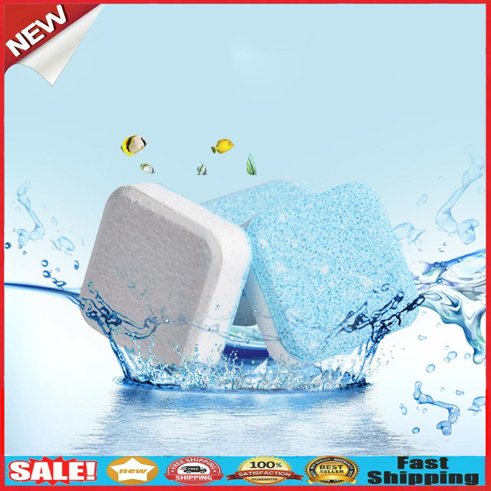 30pcs Dishwasher Cleaner Oil Stain Detergent Dual Colors Cleaning Tablets @