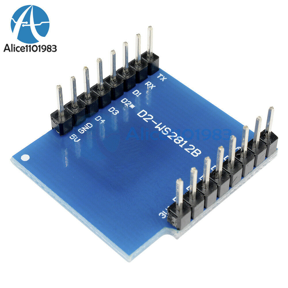2PCS WS2812B RGB Shield for WeMos D1 mini ESP8266 Module Board