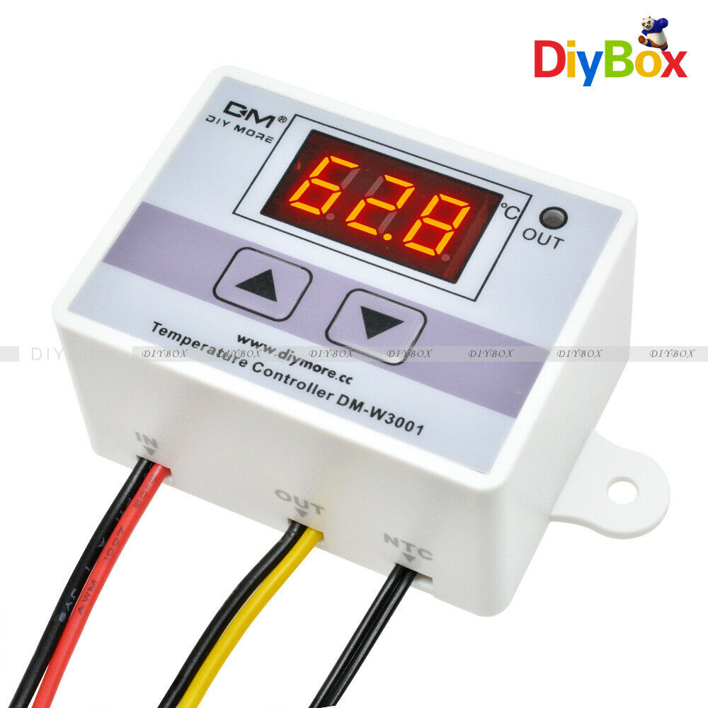 220V Digital LED Temperature Controller 10A Thermostat Control Switch Probe