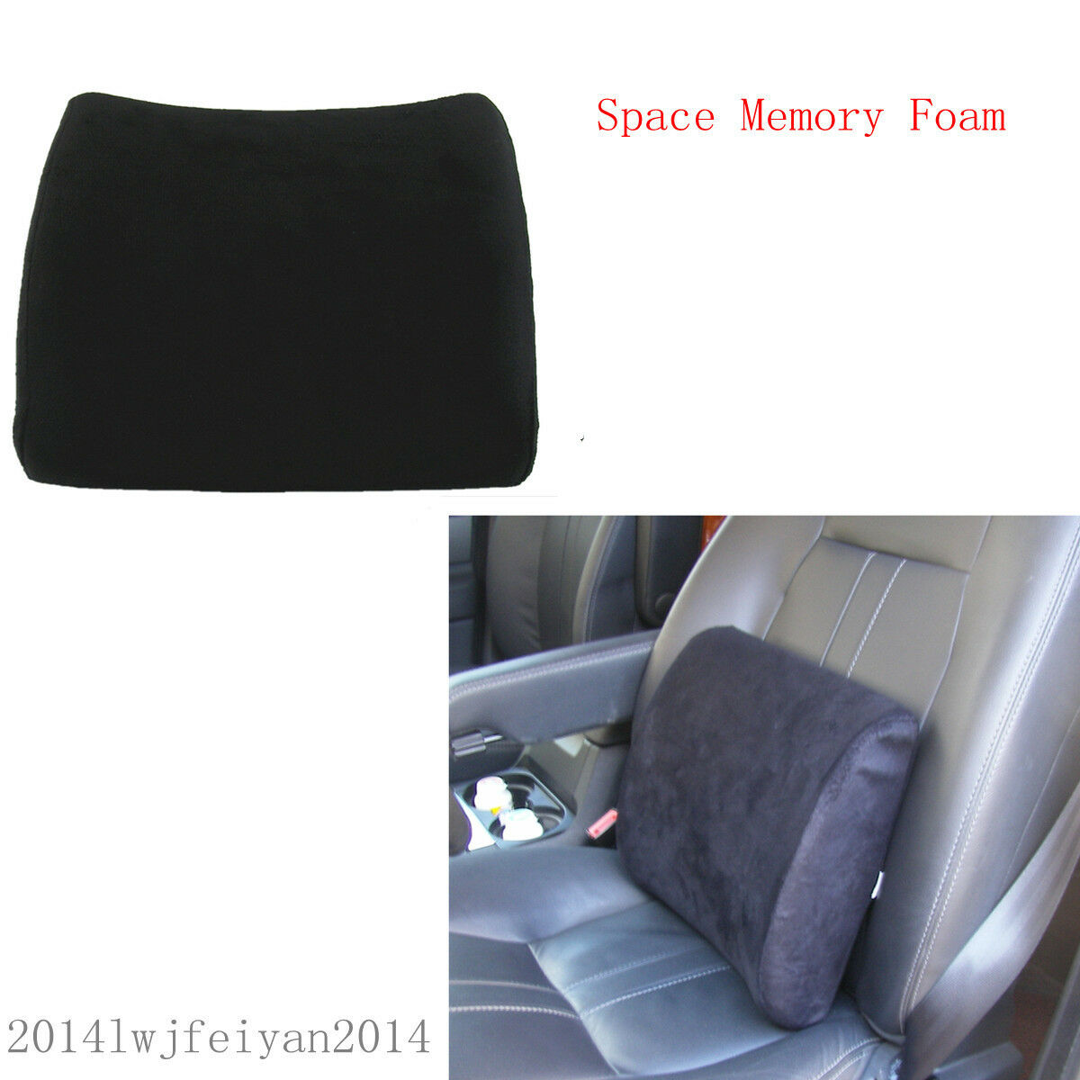 Car Seat Memory Foam Lumbar Support Cushion Lower Back Pain Relief Comfort Mat