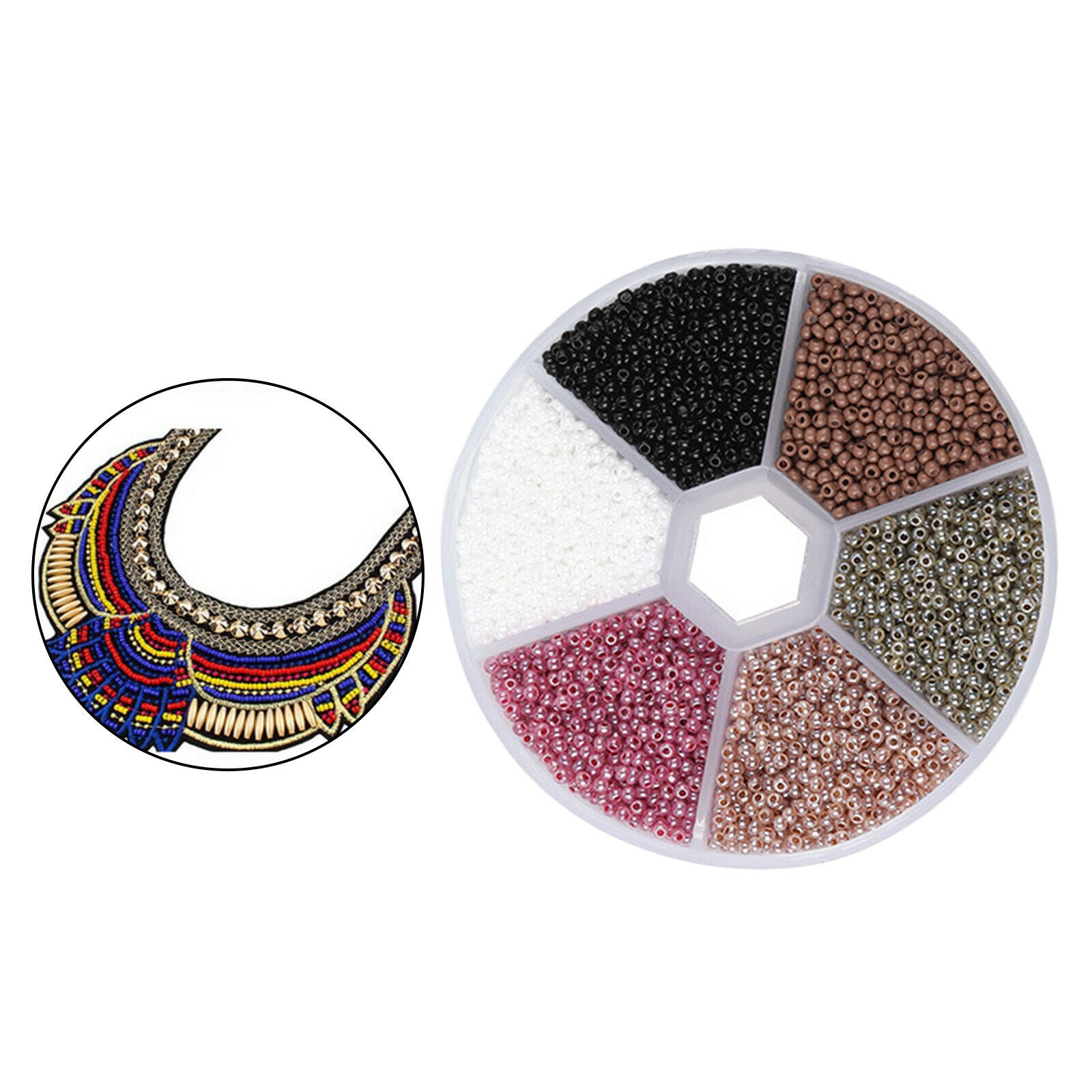 5700Pcs Loose Beads Spacer Beads DIY Jewelry Findings Bracelet Grey Series